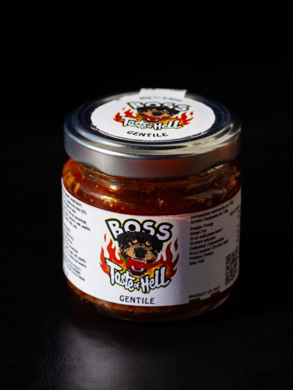 Barattolo salsa piccante gentile di Boss Taste of Hell