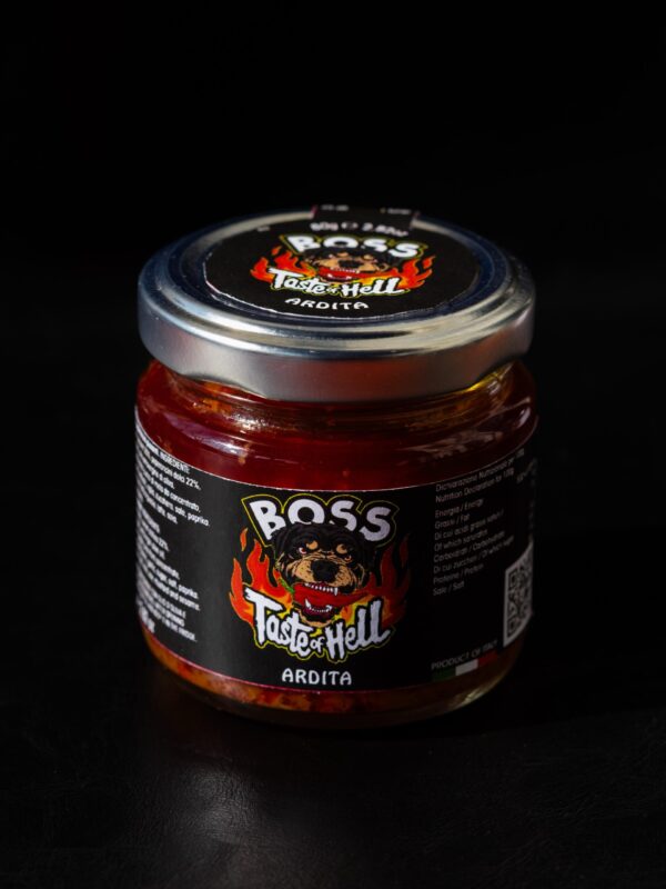 Vasetto salsa piccante Ardita - Etichetta nera